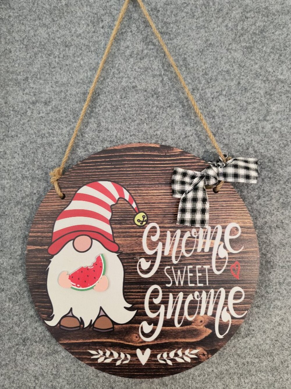 Interchangeable Gnome Door Hanger Sign w/ Seasonal Attachments Farmhouse Decor